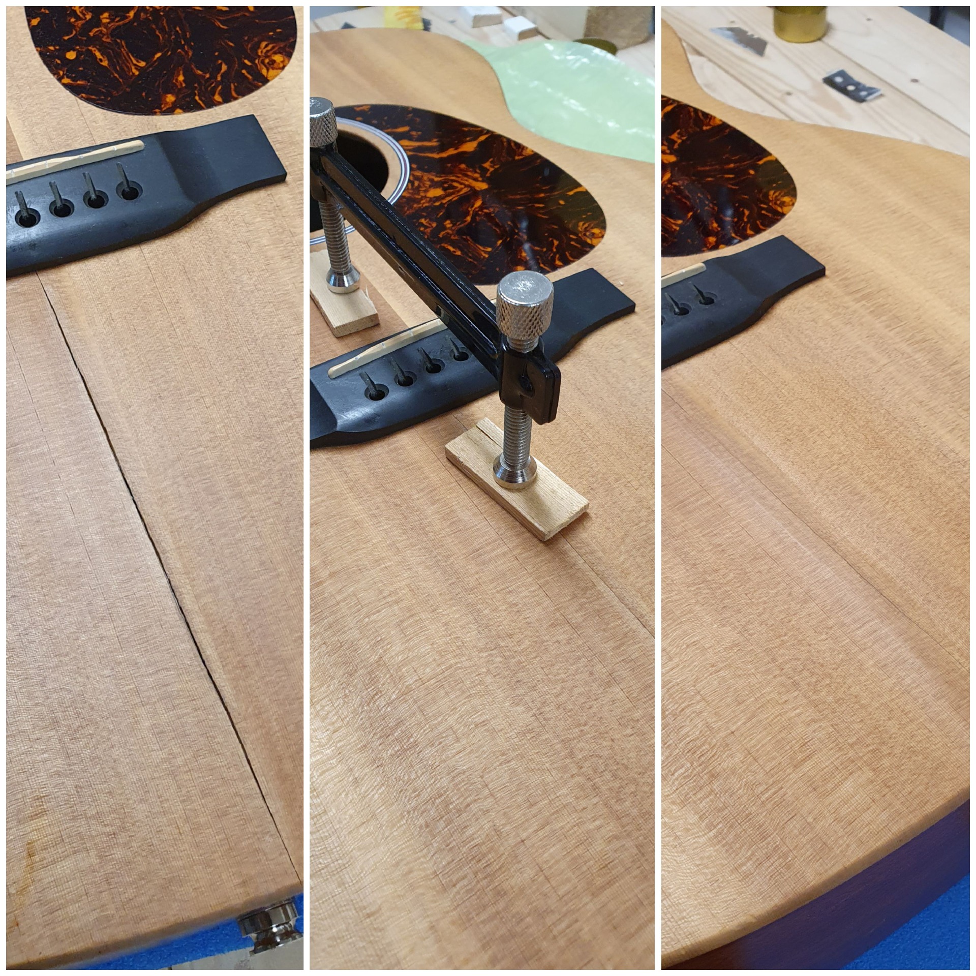 Lagning av lockspricka på Martin.